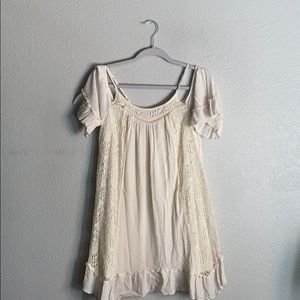 Flowy white lace dress